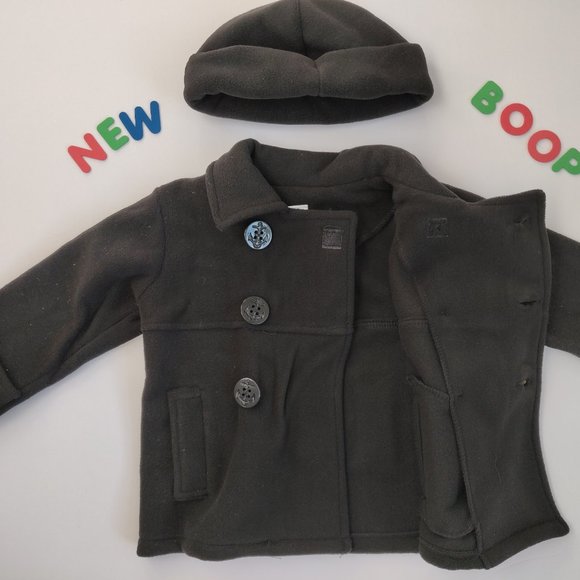 ⛄️NWOT⛄️ Handsome Fleece Pea Coat 6M - Picture 6 of 7